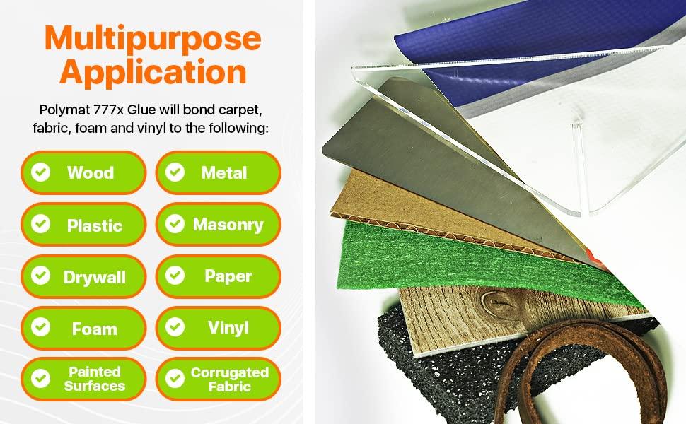 Polymat QTY3 Polymat 777 Fabric Liner Speaker Box Carpet Upholstery Spray Glue Adhesive