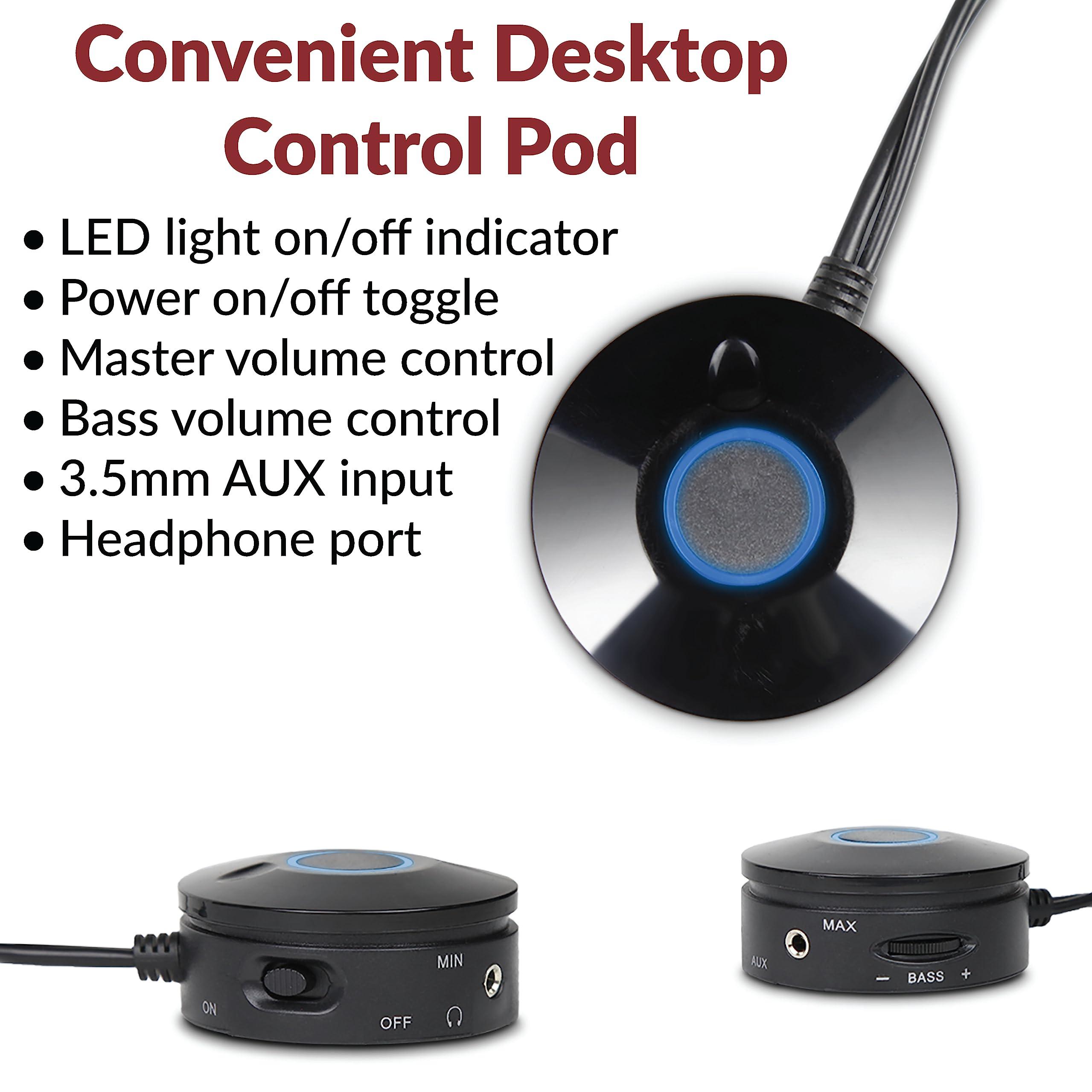 Cyber Acoustics Cyber Acoustics CA-3610 2.1 Multimedia Speaker System with Subwoofer, Perfect Computer Speakers for PC or Mac, Great for Music, Movies, and Gaming