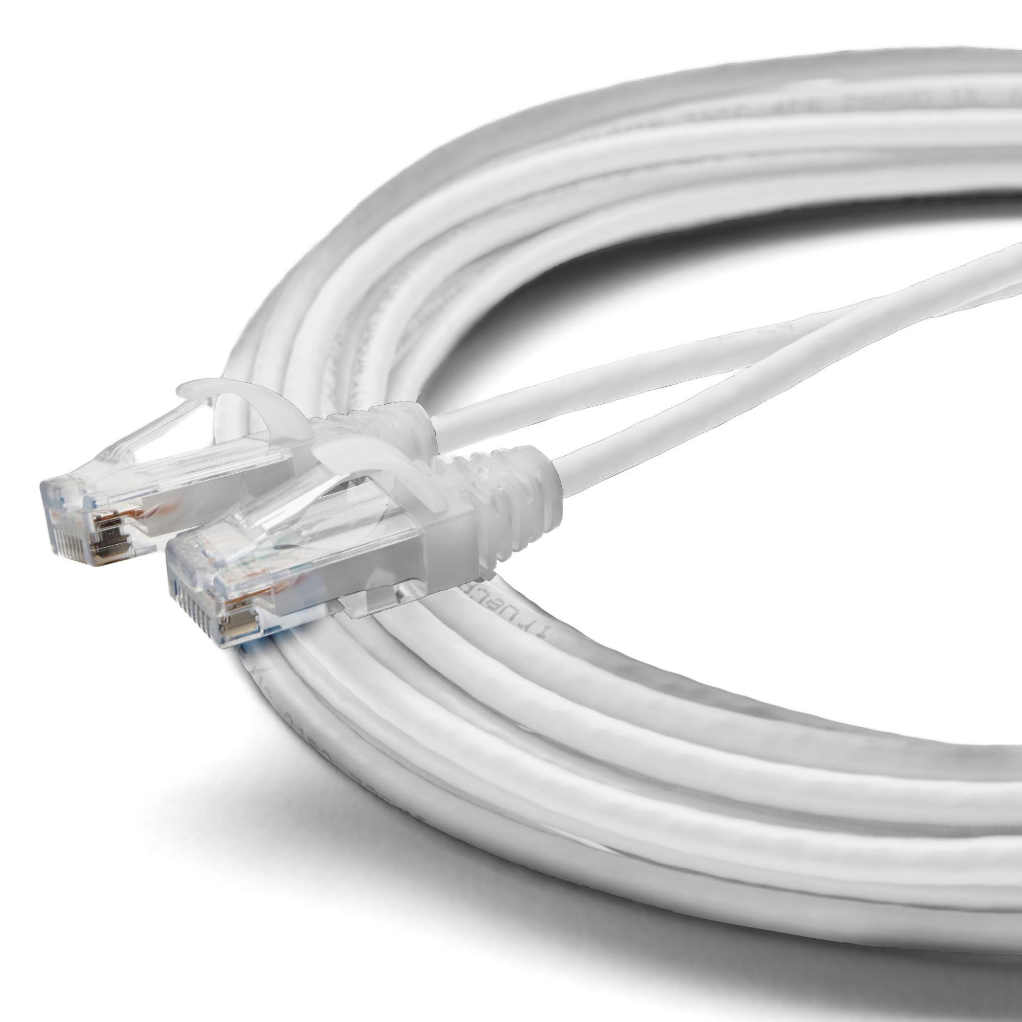 TRUE CABLE trueCABLE Cat6 Component Rated Patch Cable, Unshielded U/UTP, CM Rated, UL Listed, PoE++, 28AWG 4/PR, White, 25ft, 1 Pack