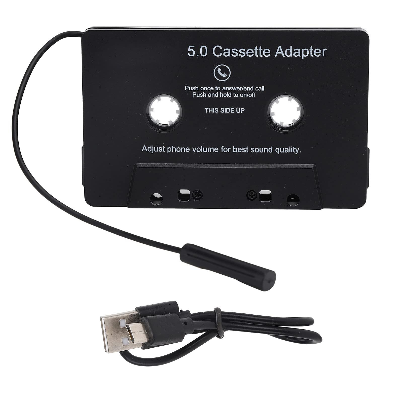 Zerone Tape Audio Bluetooth Cassette Receiver, Tape Player Bluetooth 5.0 Cassette Aux Adapter MP3 Player Audio Converter for Car, 3.9 x 2.5 x 0.4in