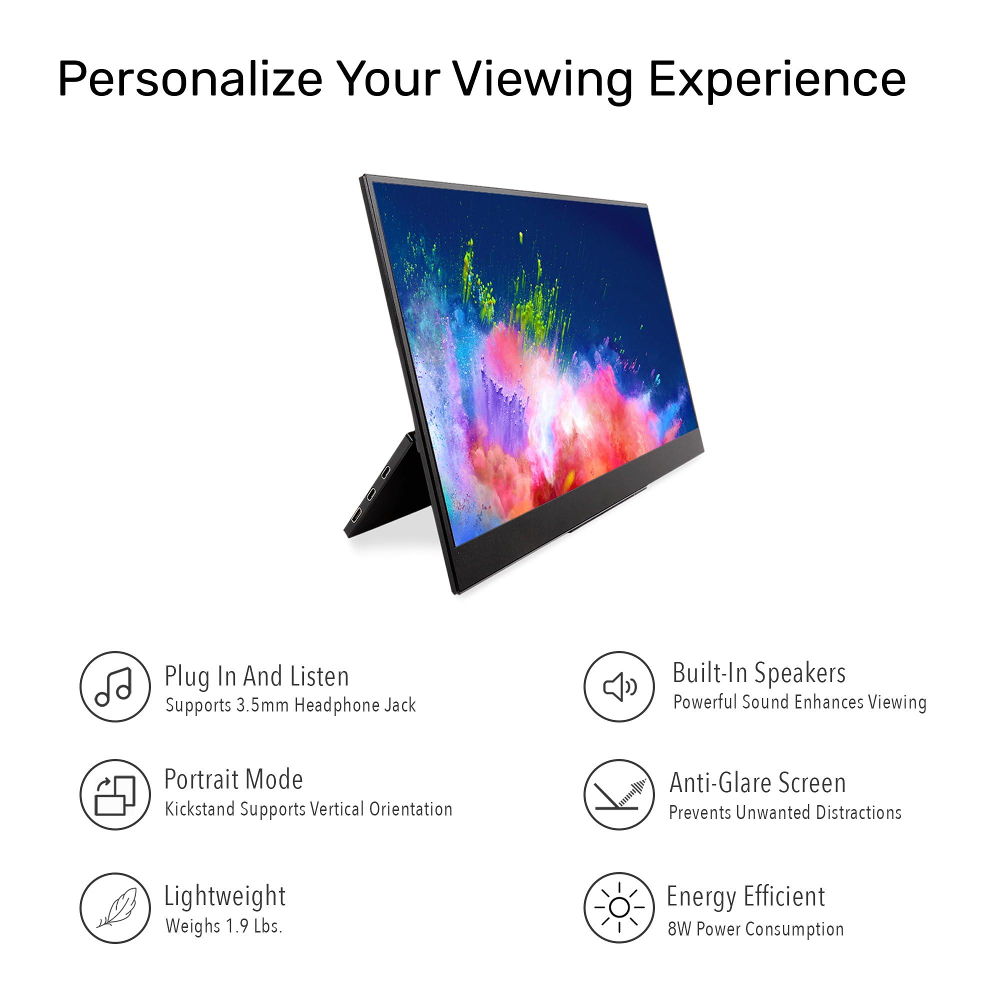 SideTrak SideTrak Solo Pro 15.8\" Portable Monitor for Laptop | FHD 1080P LED IPS Dual Display w/Anti-Glare Screen, USB & Mini HDMI, Laptop Monitor Extender for Mac, PC, Chrome, HDR & Speakers