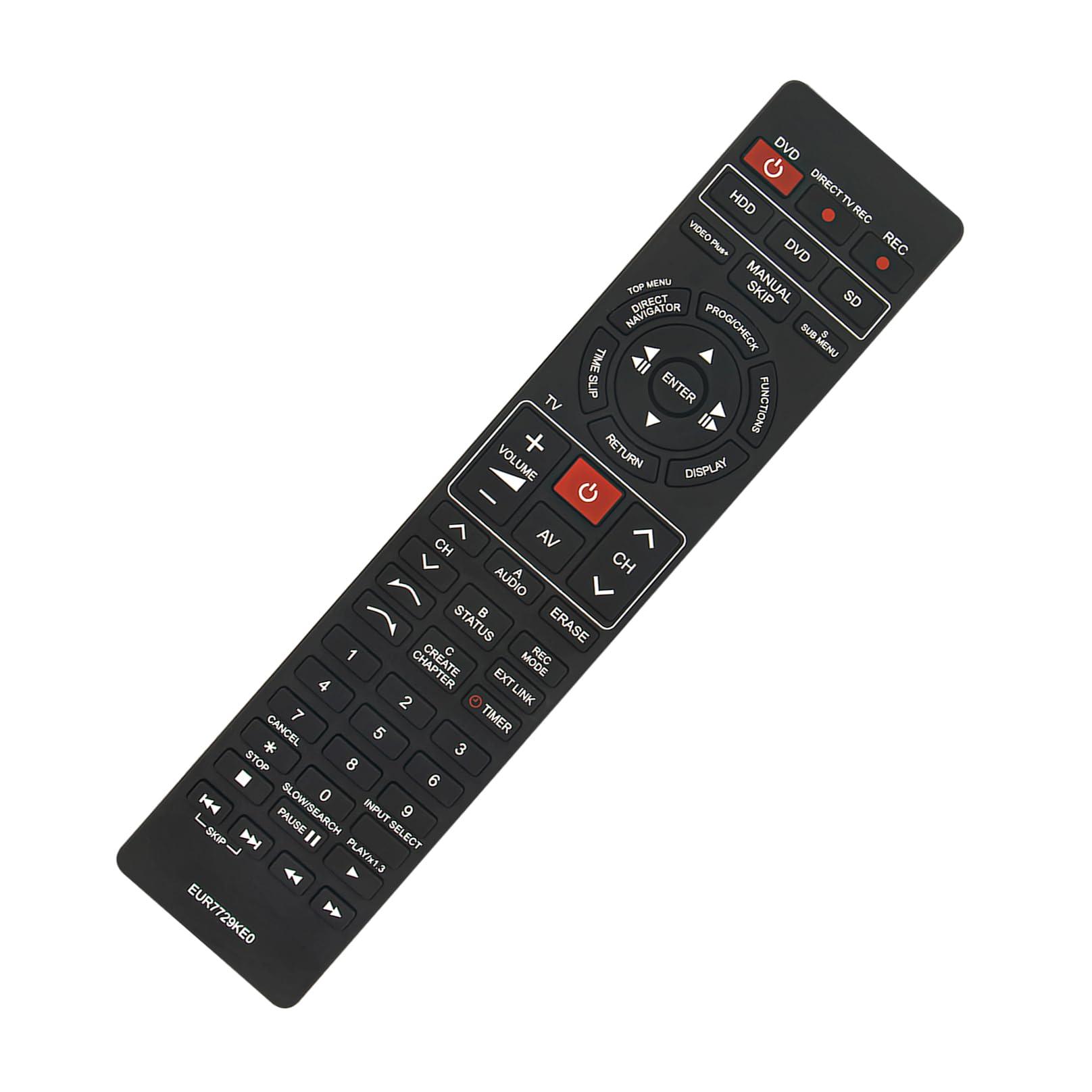 ALLIMITY EUR7729KE0 Replaced Remote Control -ALLIMITY- Fit for Panasonic DVD HDD TV Recorder EUR7729KE0 Remote Control EUR7721X10 DMR-EH50 DMR-E55K DMR-E55P9 DMR-E55S DMR-ES10 DMR-EH60