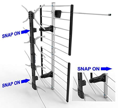 pingbingding PBD Outdoor Digital HD TV Antenna with High Gain Amplifier 150 Mile Long Range for UHF/VHF, Mounting Pole, 40FT RG6 Coaxial Cable, Easy Installation