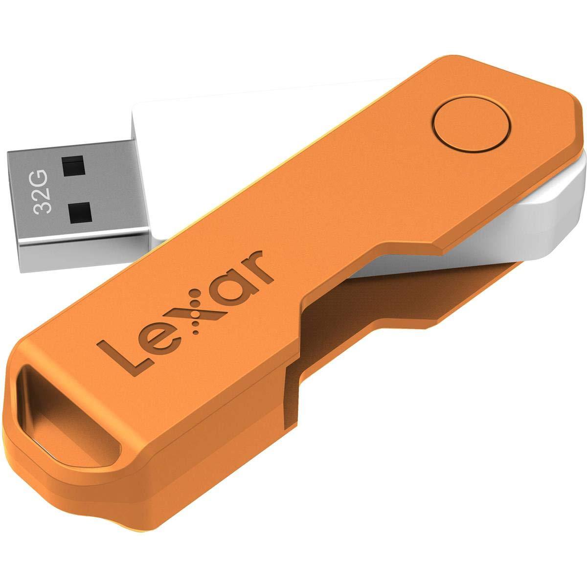 Lexar Lexar JumpDrive TwistTurn2 32GB USB 2.0 Flash Drive, Orange (LJDTT2-32GABNAOG)