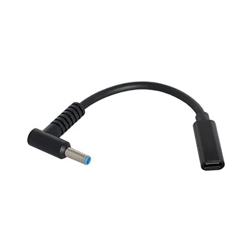 cablecc cablecc Type C USB-C Female Input to DC 4.5x3.0mm Power PD Charge Cable fit for HP Laptop 18-20V