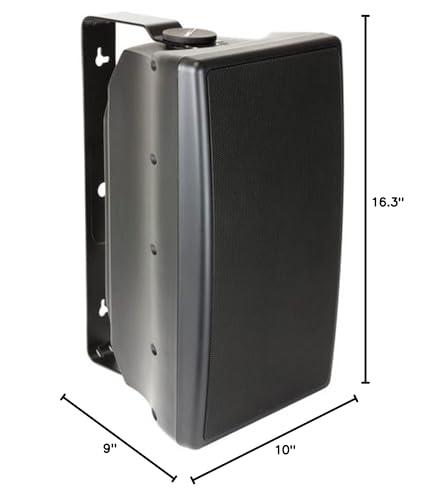 Lowell Lowell OS-150TB 8-Inch 150-W 2-Way Indoor Outdoor Speaker with Transformer, Grille, Black Enclosure, Bracket; 150 Watts RMS Measured per EIA Standard RS-426B at 8 Ohms