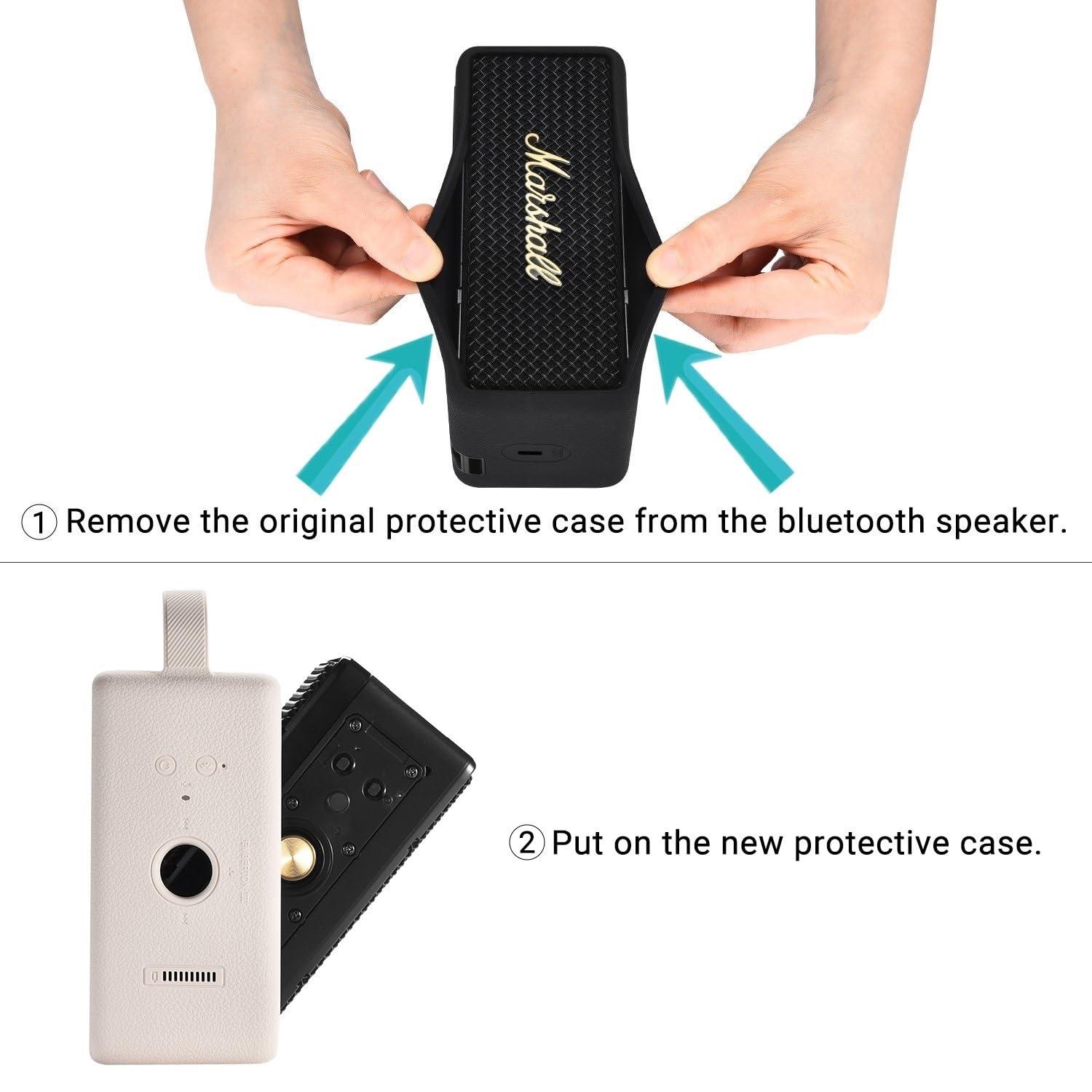 Honlyn Honlyn Silicone Cover Case for Marshall Emberton III Bluetooth Speaker, for Marshall Emberton iii Protective Skin Cover Travel Carrying Case Replacement Speaker Cover