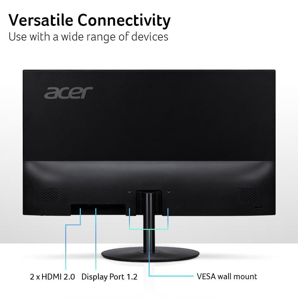 acer Acer SB322QU Abiip 31.5\" WQHD 2560x1440 IPS Zero-Frame Gaming Office Monitor | AMD FreeSync Technology | Ultra-Thin Stylish Design | 75Hz | 1ms VRB | Low Blue Light | Display Port & 2 x HDMI 2.0 Ports