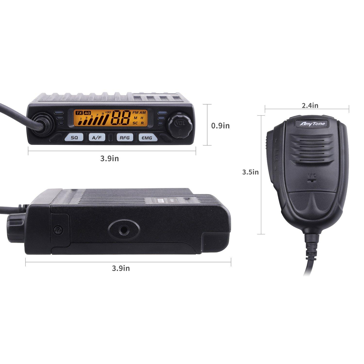 AnyTone AnyTone Smart 10 Meter Radio for Truck, Small Size,AM PEP Power Over 16W