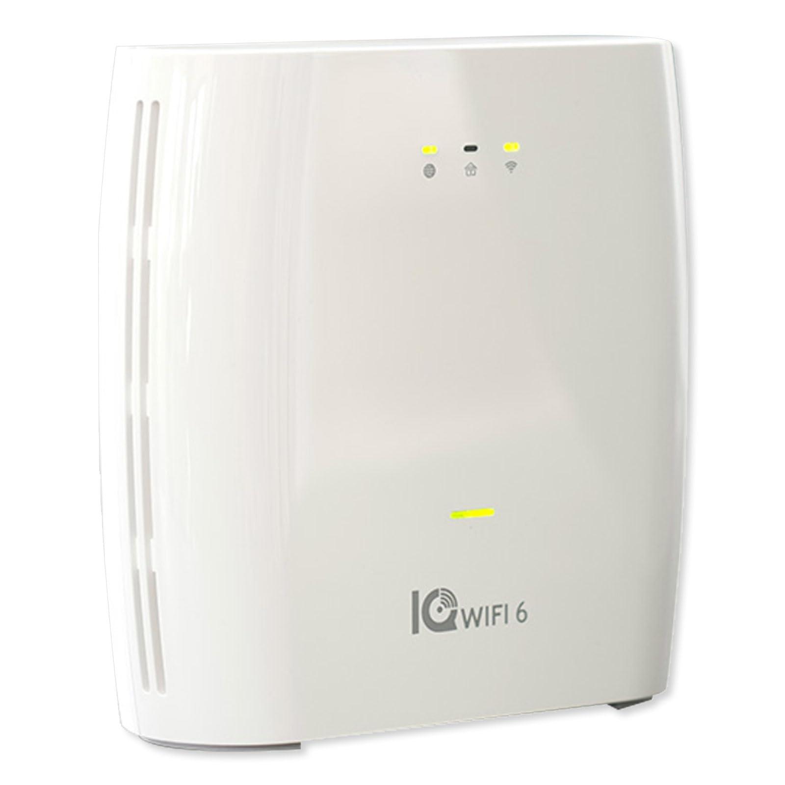 Qolsys Qolsys IQWF6 IQ WiFi 6 Wi-Fi Router Mesh System, 1500 sq ft Coverage, Can Add up to 8 Nodes, Independent or Parallel, IQ Panel Integration Compatibility, 2.4GHz/5GHz, IPv4 and IPv6, 1x LAN / 1x WAN