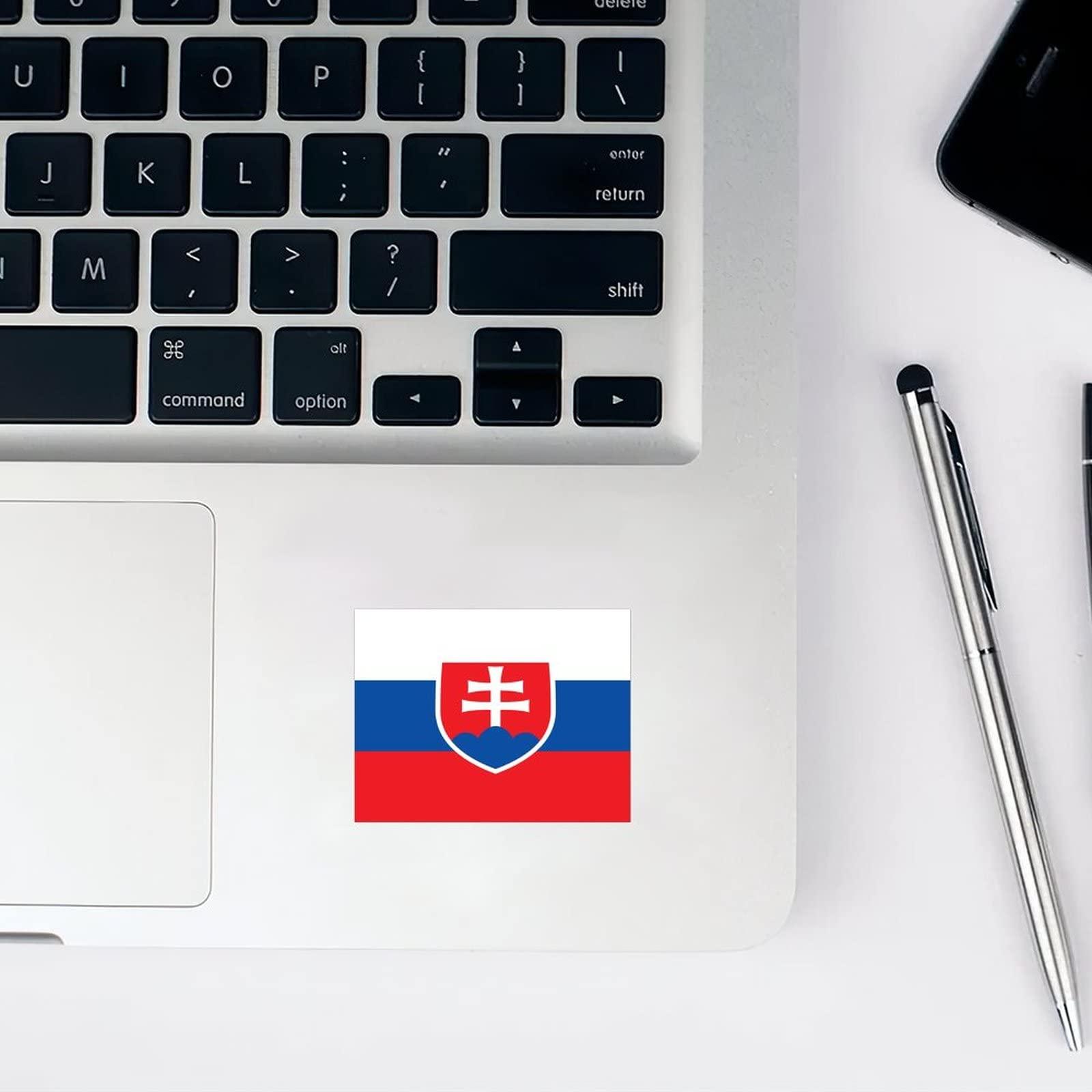 RightMea Slovakia National Flag Stickers Slovakia Sticker Laptop Decals Tumbler Stickers Laptop Stickers Vinyl Decal Wine Tumbler Sticker Water Bottle Sticker