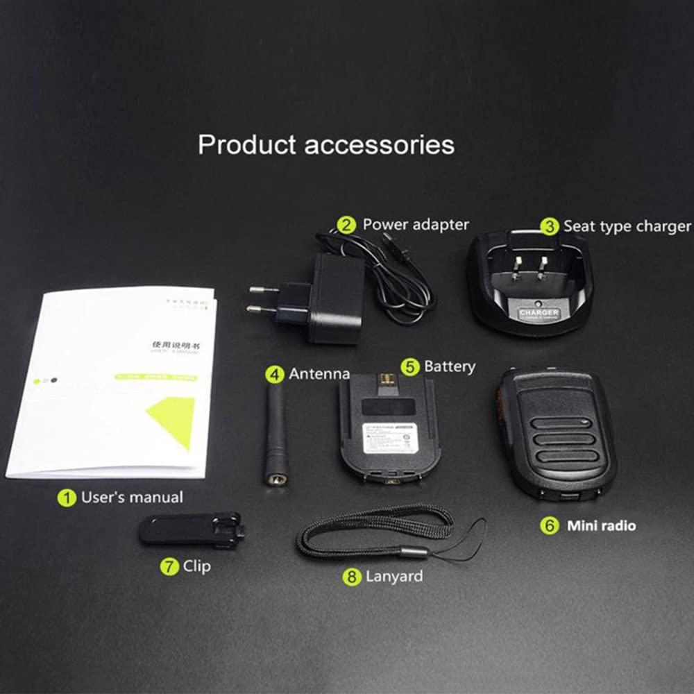 TXQ Wurui DP168 dmr walkie Talkie 2 Pack Mini Cheap Digital uhf Two Way Radio gmrs Long Range for Workplace Adults Skiing intercom Hospital Hotel Waterproof (2 PCS)