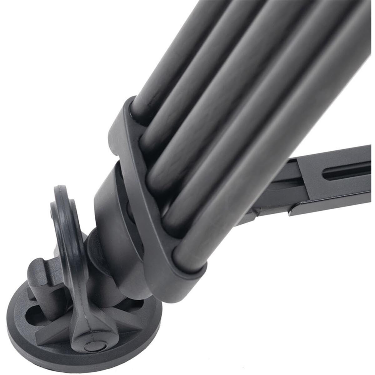 Ikan Ikan E-Image EG05C2 3-Section Carbon Fiber Tripod with GH05 Fluid Video Head and Mid-Level Spreader