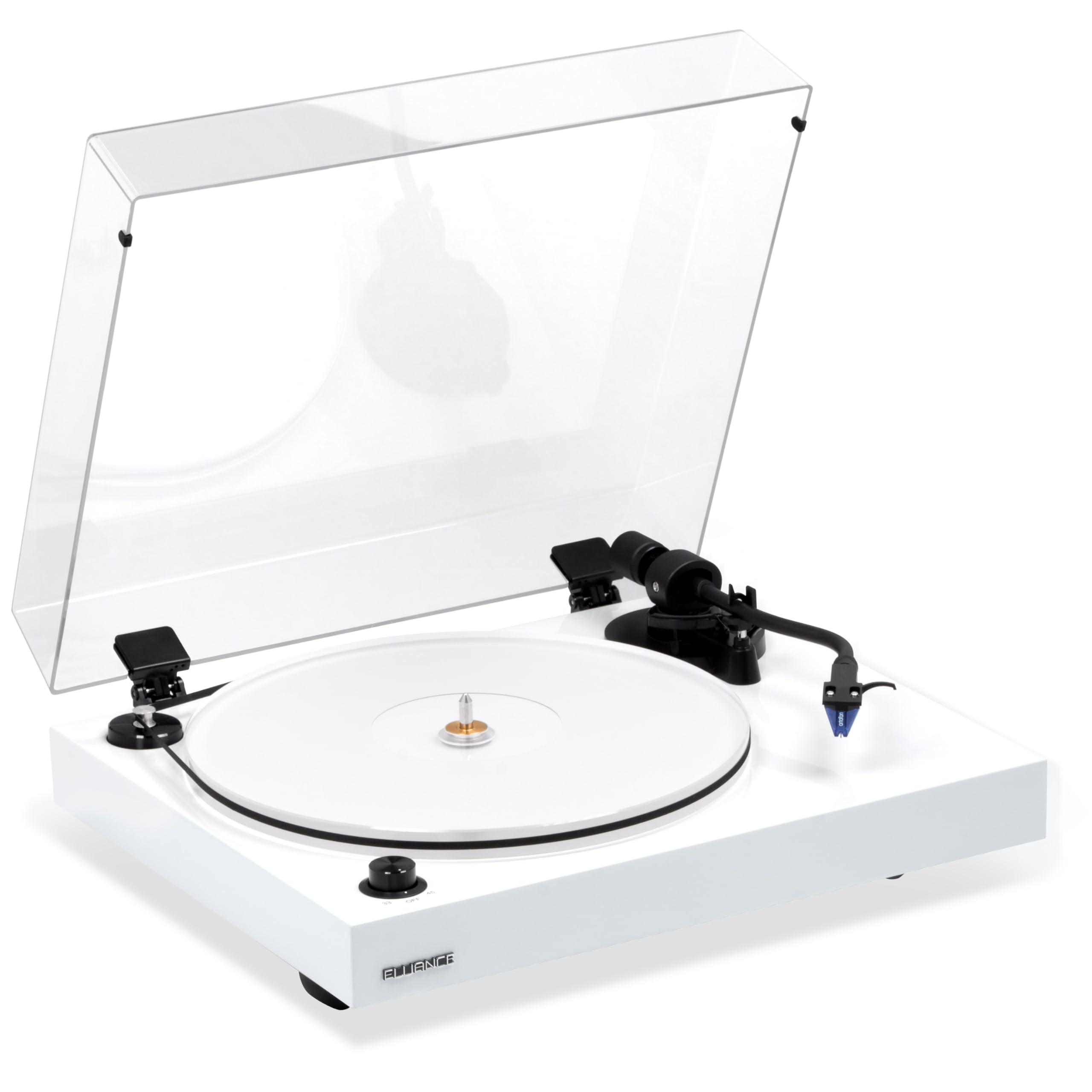 Fluance Fluance RT85 Reference High Fidelity Vinyl Turntable Record Player with Ortofon 2M Blue Elliptical Cartridge and Anti-Vibration Wood Isolation Base - Piano White