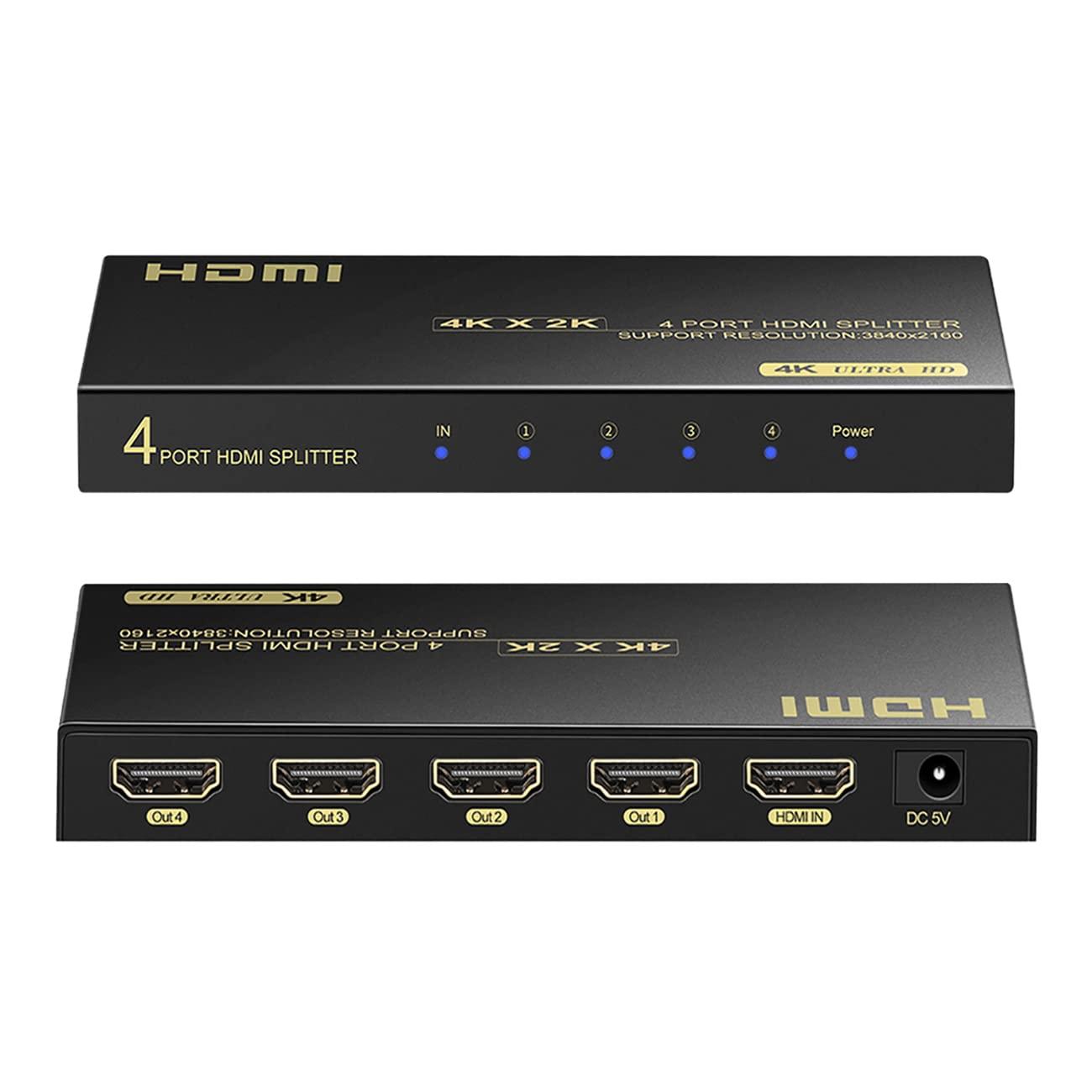 YITROX HDMI 2.0 Splitter 1 in 4 Out + HDMI 1.4 Splitter 1 in 4 Out