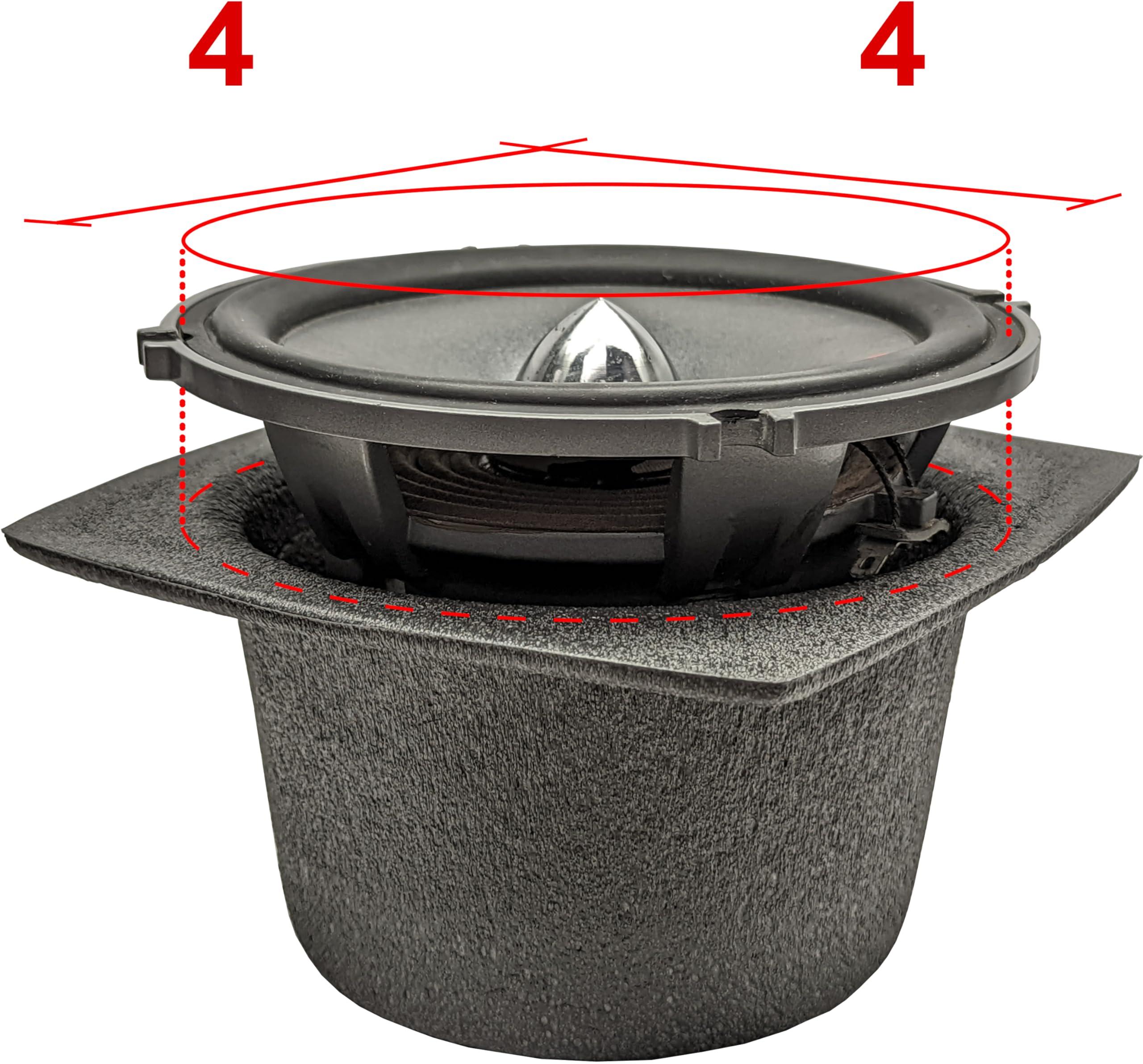 Design Engineering Design Engineering 050310 Boom Mat Speaker Baffles, 4\" Round (Pack of 2)