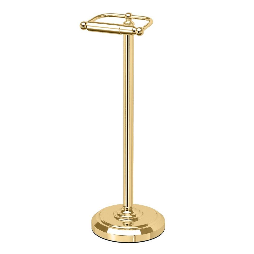 Gatco Gatco 1436 Pedestal Toilet Paper Holder, Polished Brass