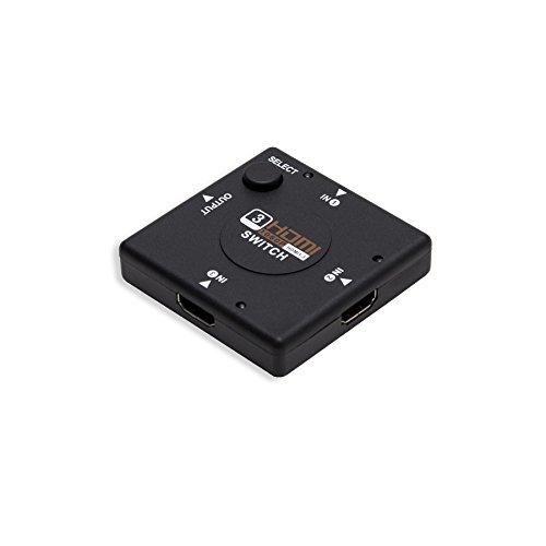 Syba Syba SY-SWI31028 Compact 3 Port HDMI 1.3 Switch Hub Box, HDCP 1.2 Protocol Compliant