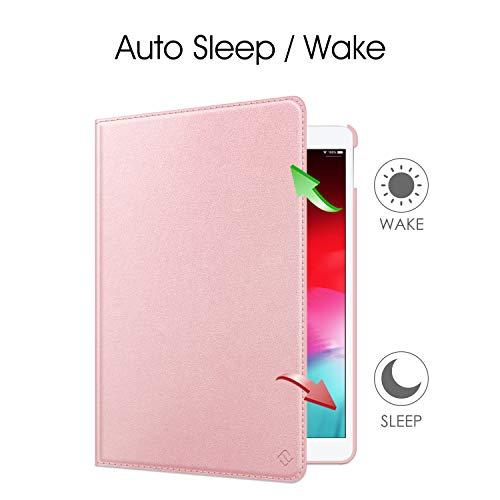 Fintie Fintie Rotating Case for iPad Air (3rd Gen) 10.5" 2019 / iPad Pro 10.5" 2017 with Built-in Pencil Holder - 360 Degree Rotating Stand Protective Cover, Auto Sleep / Wake (Rose Gold)