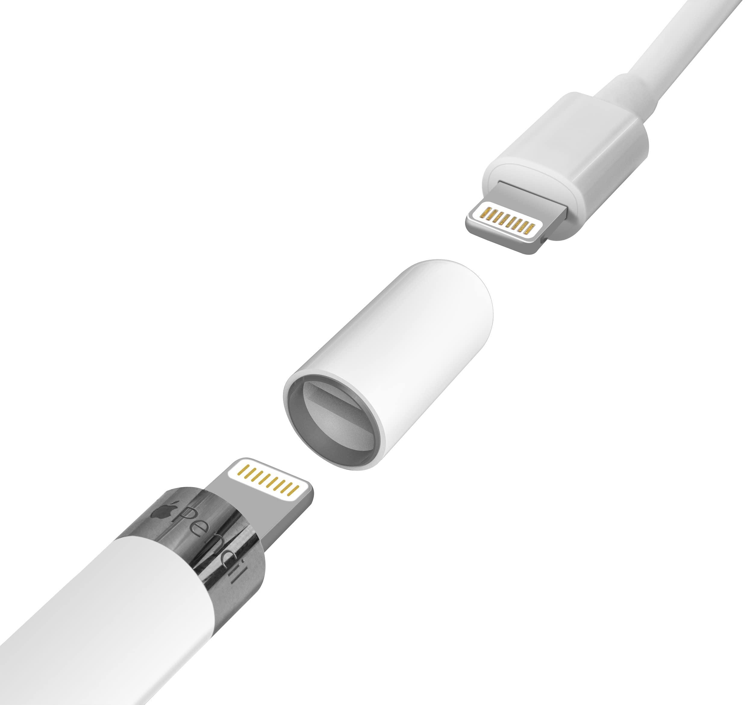 TechMatte TechMatte Non-Magnetic 2-in-1 Cap Charging Adapter Compatible with Apple Pencil 1st Generation, Female to Female Charger Connector Cap (2-Pack)