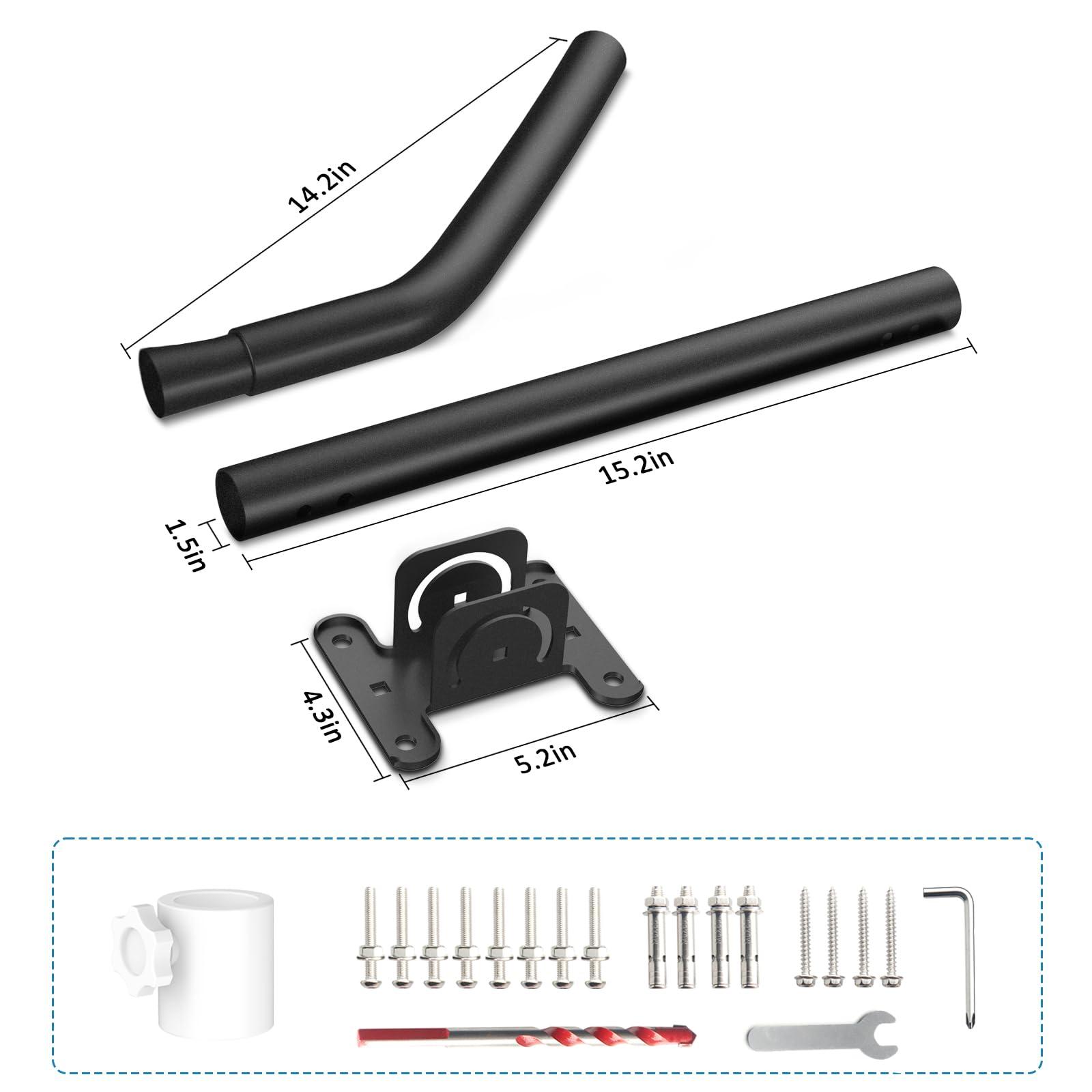 ZiBwnfuxcz V2 Starlink Mount,Starlink Long Wall Mount,Remarkable Starlink Roof Mount,Starlink Gen2 Pole Bracket with Pipe Adapter,Starlink Mounting Kit,Starlink Pole Mount for V2 Starlink Internet Kit Satellite