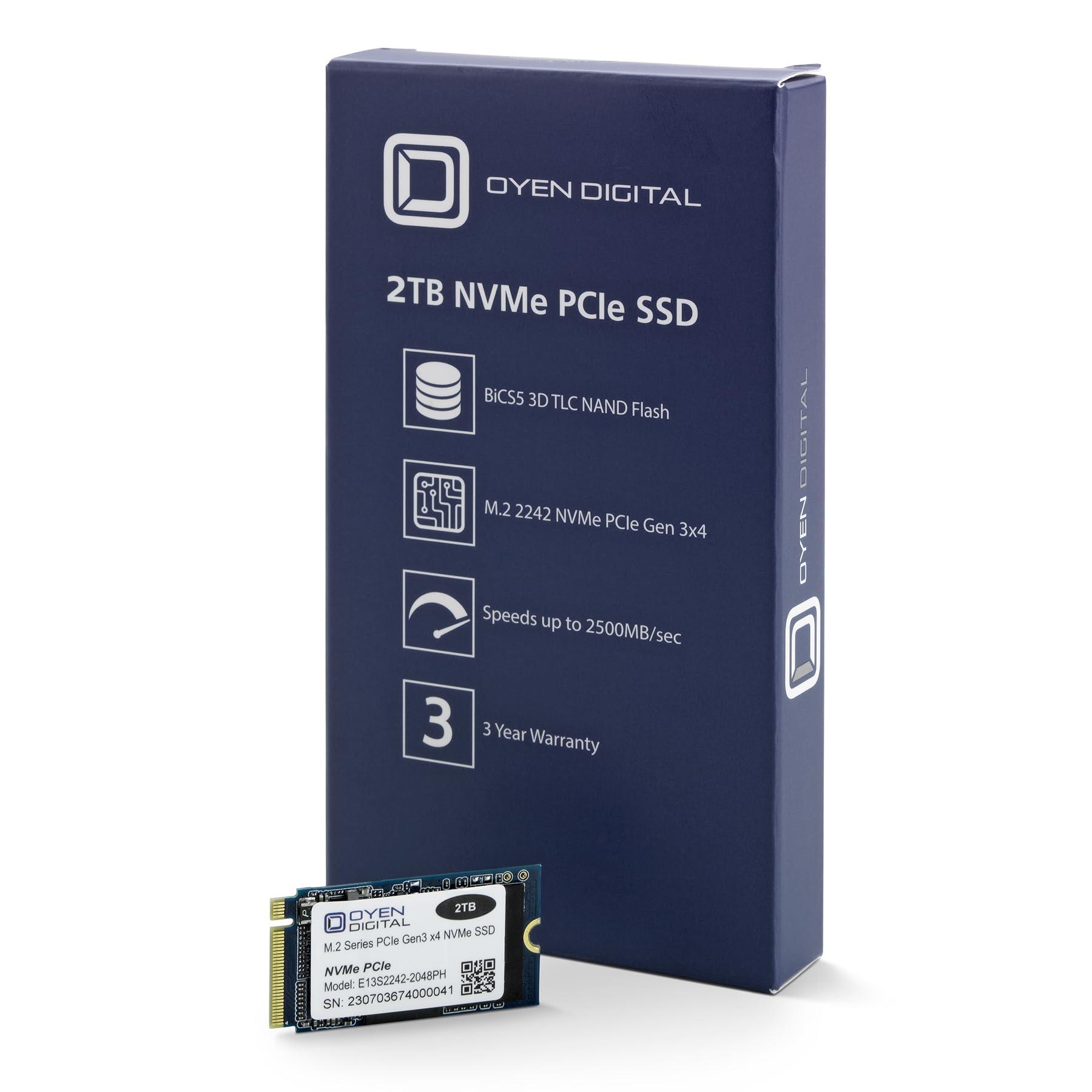 Oyen Digital Oyen Digital 2TB M.2 2242 NVMe PCIe 3D TLC SSD Solid State Drive