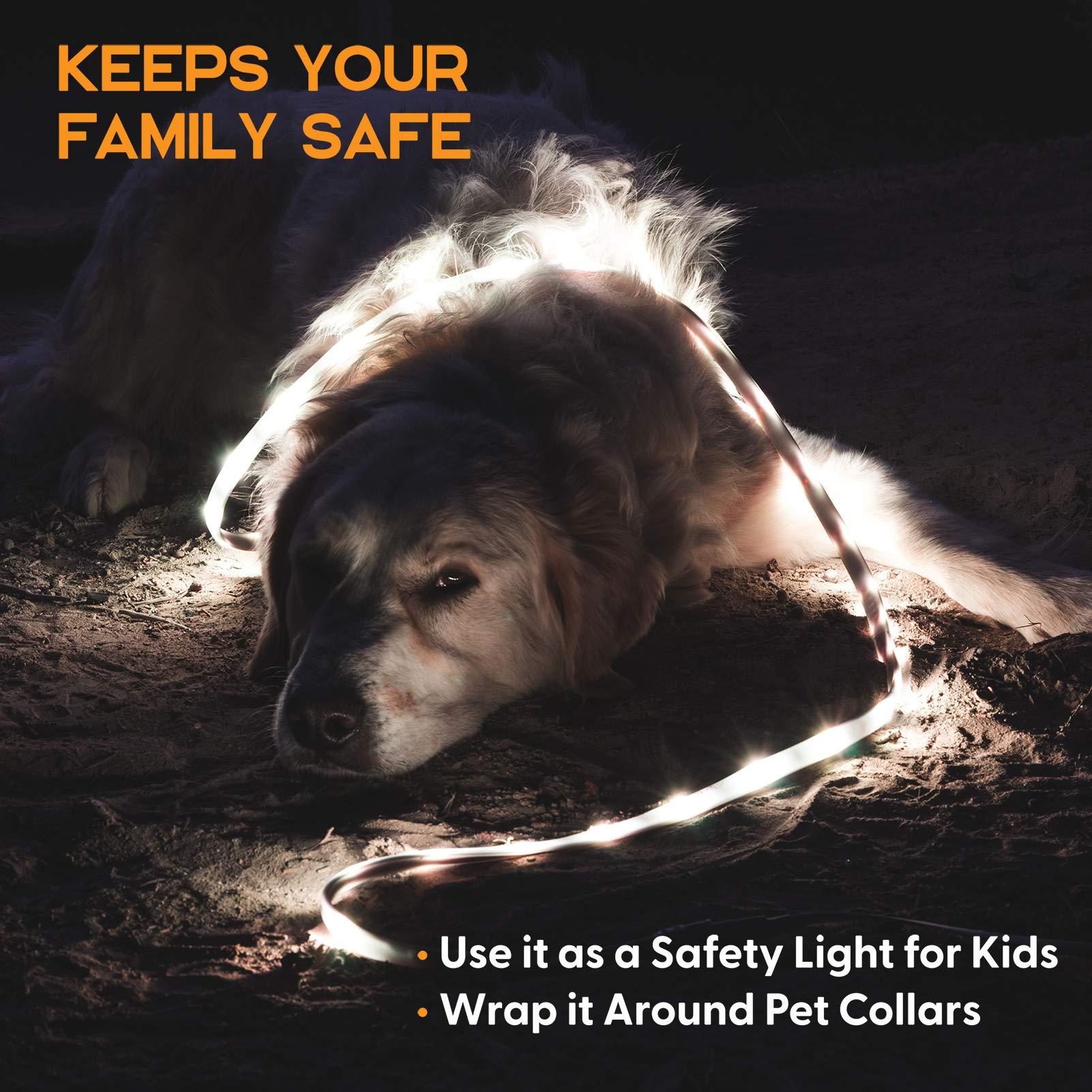 Power Practical Luminoodle XL PLus - The Original Portable LED Light Rope with USB Power Bank - 10 ft USB Waterproof String Lights - Rechargeable LED Lantern Kit