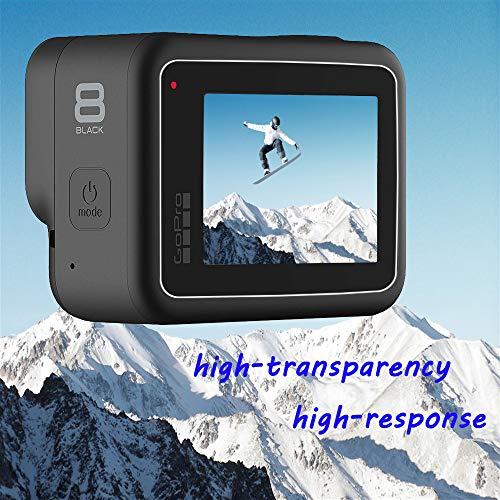 Fire Rock Fire Rock Hero 8 Screen Protector for GoPro Hero 8 Black Action Camera + Lens Screen Protector+Silicone Lens Cap Cover [2 Sets], Ultra-Clear Tempered Glass Cover for Hero8-8Packs