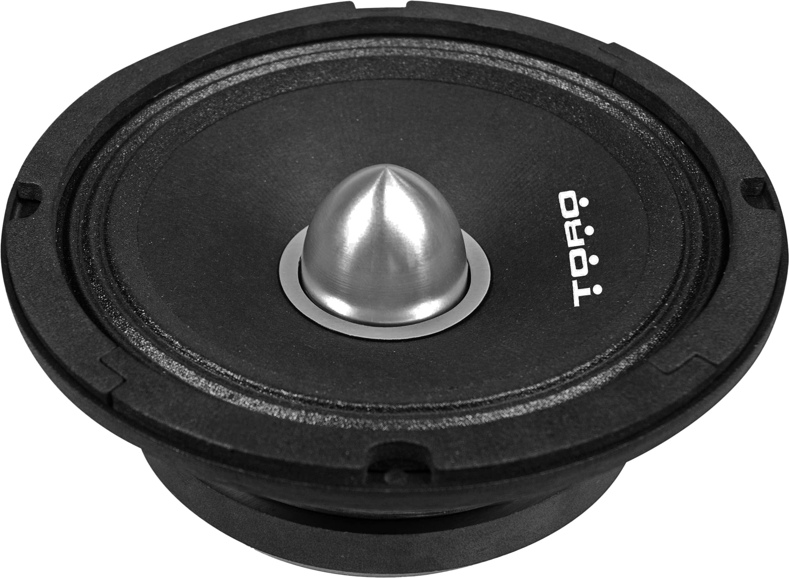 TORO TECH TORO TECH PM6K, 6.5 Inch 2-Way Component Kit Pro Audio Shallow Mount Speakers - 340 Watts RMS Power / 140 Watts Music Program, 25mm Aluminum Tweeters, 4 Ohm, 1.5\" Voice Coil (Pair)