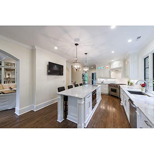 HALO HALO SMD4R6930WHDM SMD-Dm Lens Round Integrated Led Surface Mount Recessed Downlight Trim, 3000K Soft (No Can Needed), 4.85 In, White