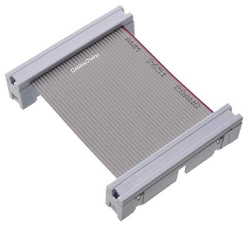 CABLESONLINE.COM ATLANTIC COMPUTERTECH CablesOnline, 2-inches 34-Pin (2x17) 2.54mm-Pitch Male to Male 34-Wire IDC Flat Ribbon Cable, FF-G02