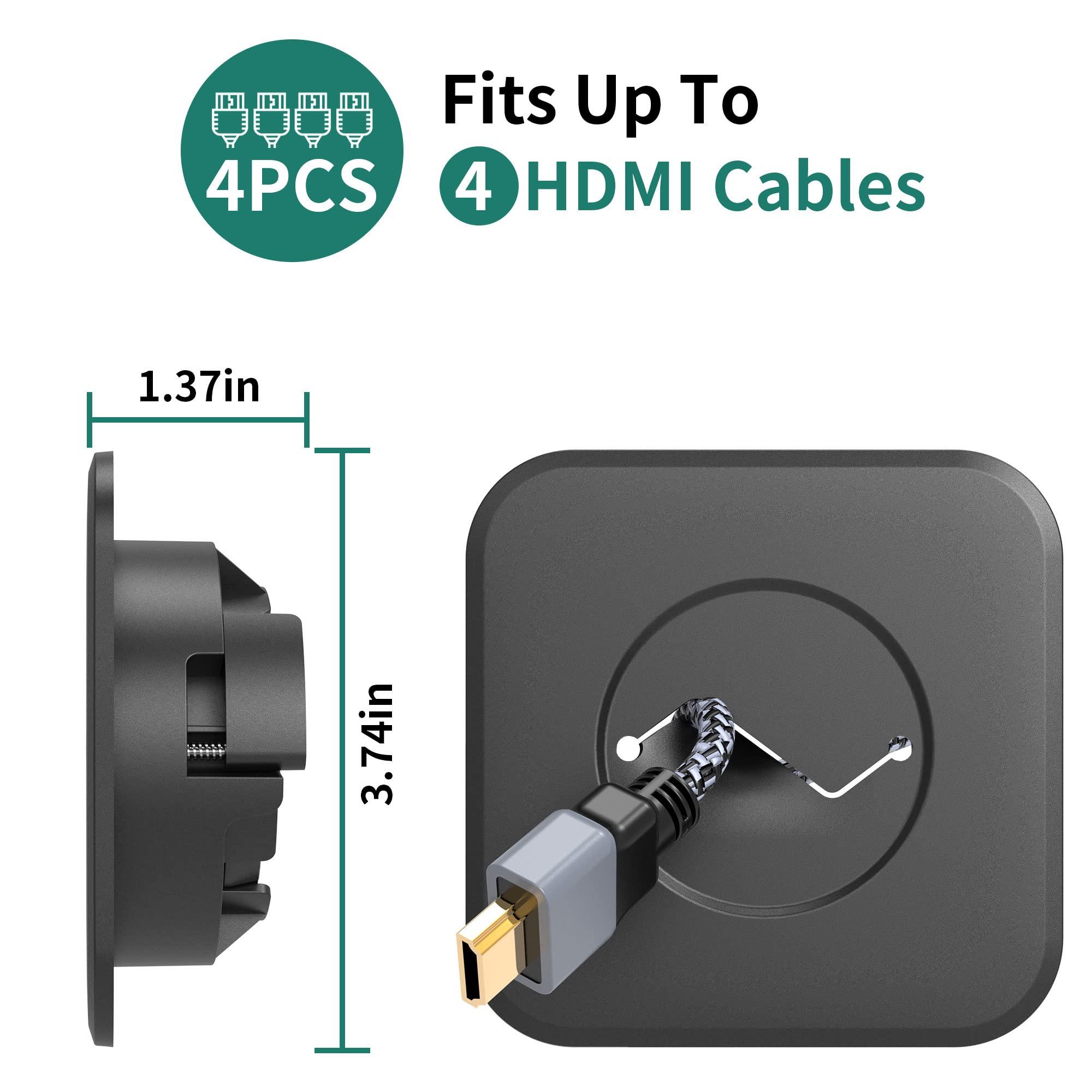 HomeMount HomeMount Wall Mount TV Wire Hider Kit - Cable Management Kit Hides TV Wires Behind The Wall (Black)