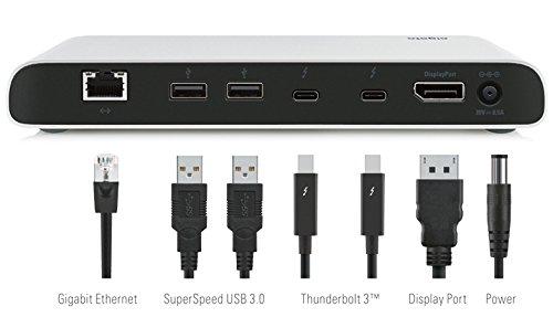 Elgato Elgato Thunderbolt 3 Dock - with 50 cm Thunderbolt Cable, 40Gb/s, Dual 4K Support, 2x Thunderbolt 3 (USB-C), 3x USB 3.0, Audio Input and Output, Gigabit Ethernet, Aluminum Chassis