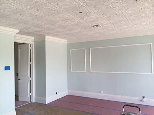 A La Maison Ceilings A La Maison Ceilings R32c Topkapi Palace Foam Glue-up Ceiling Tile (21.6 sq. ft./Case), Pack of 8, Plain White