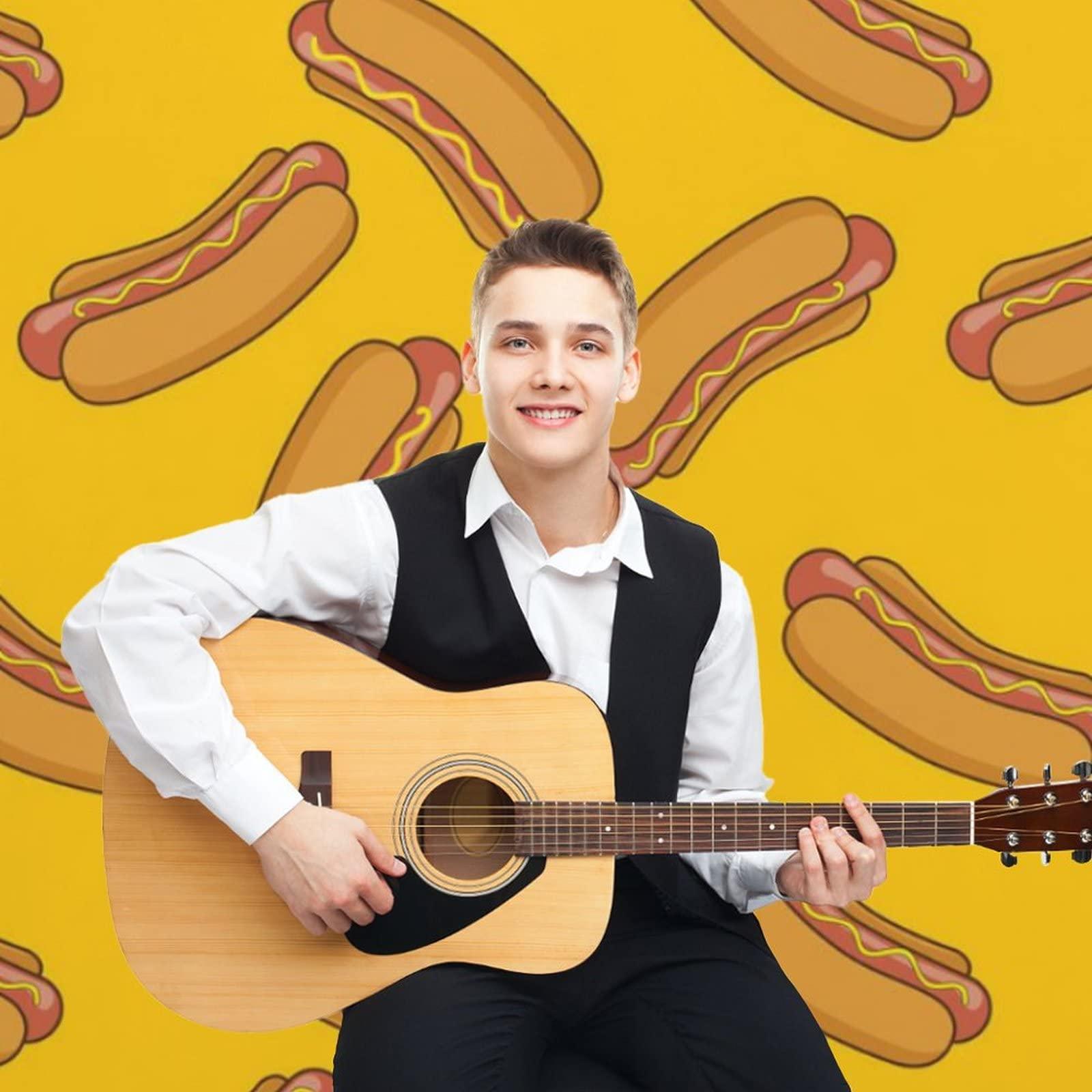 LJFABKY Hot-Dog Print Portrait Background Screen for Photo Backdrop Video Photography Studio(Only Fabric)