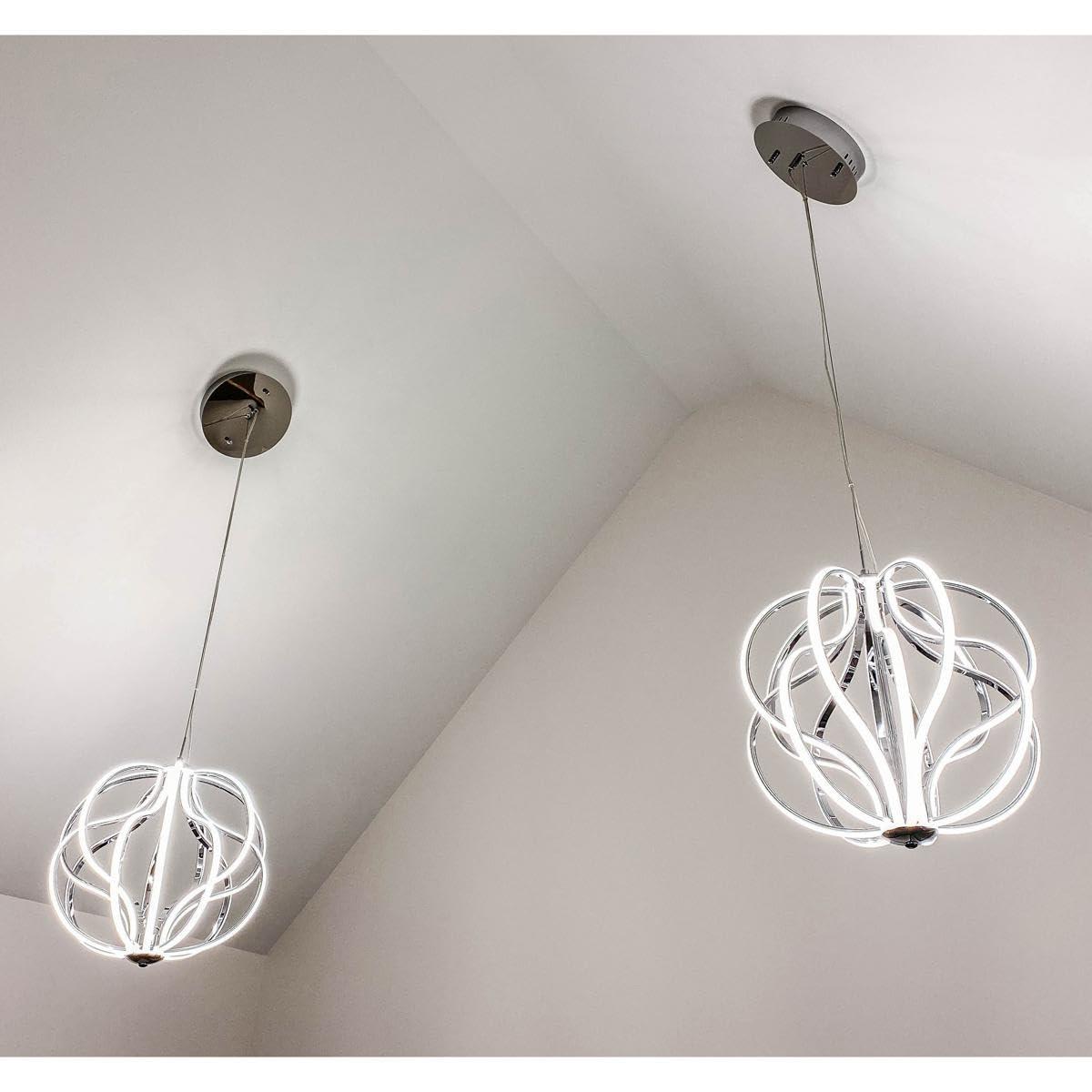 ET2 ET2 Aura-104W 1 LED Pendant-24 Inches Wide by 26 inches high-Polished Chrome Finish