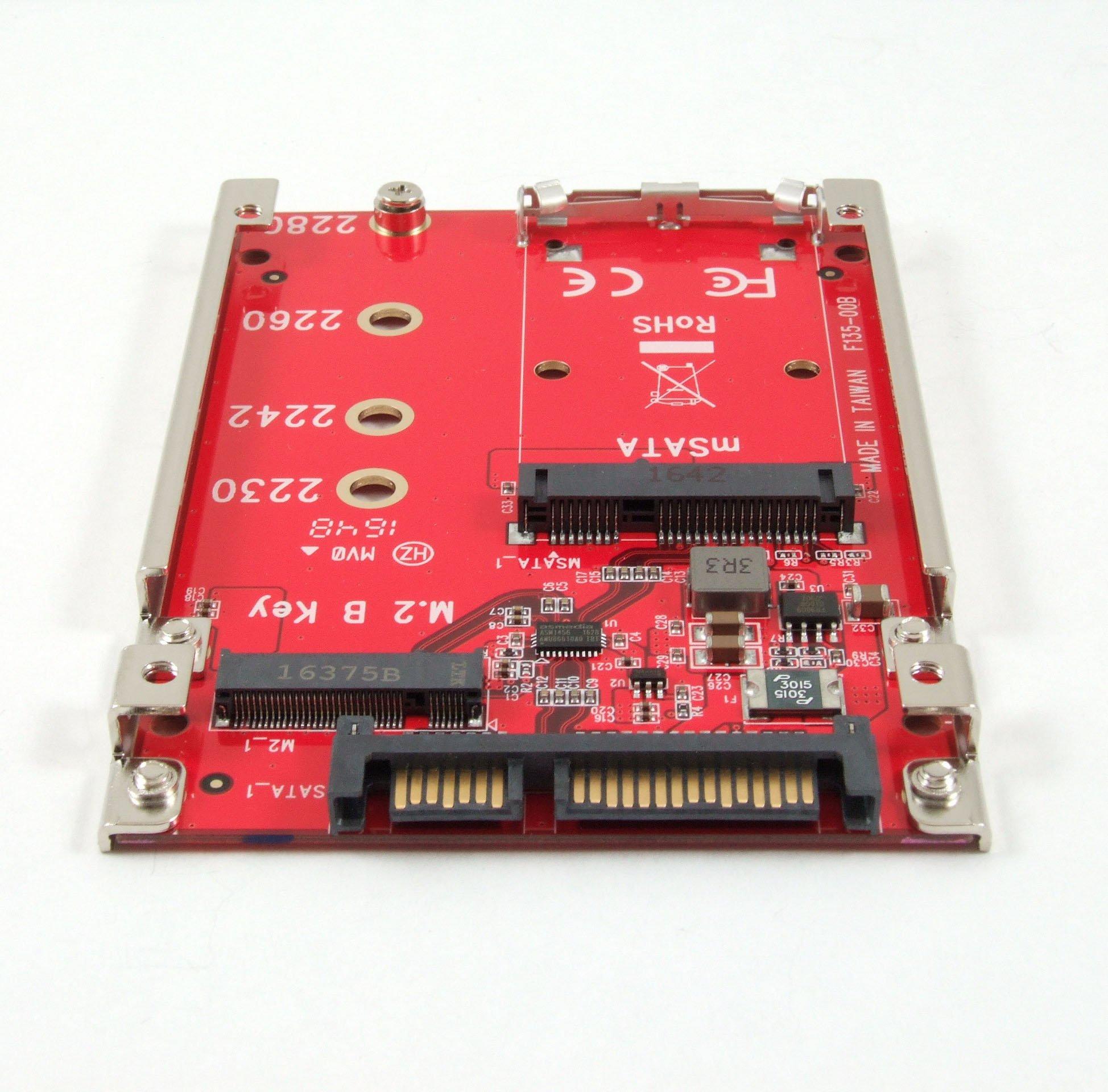 Ableconn Ableconn ISAT-M2MS mSATA or M.2 NGFF SATA SSD to 2.5-Inch SATA Adapter with Aluminum Frame Bracket - Convert mSATA or M.2 SATA SSD to a 2.5" 7mm SATA Drive