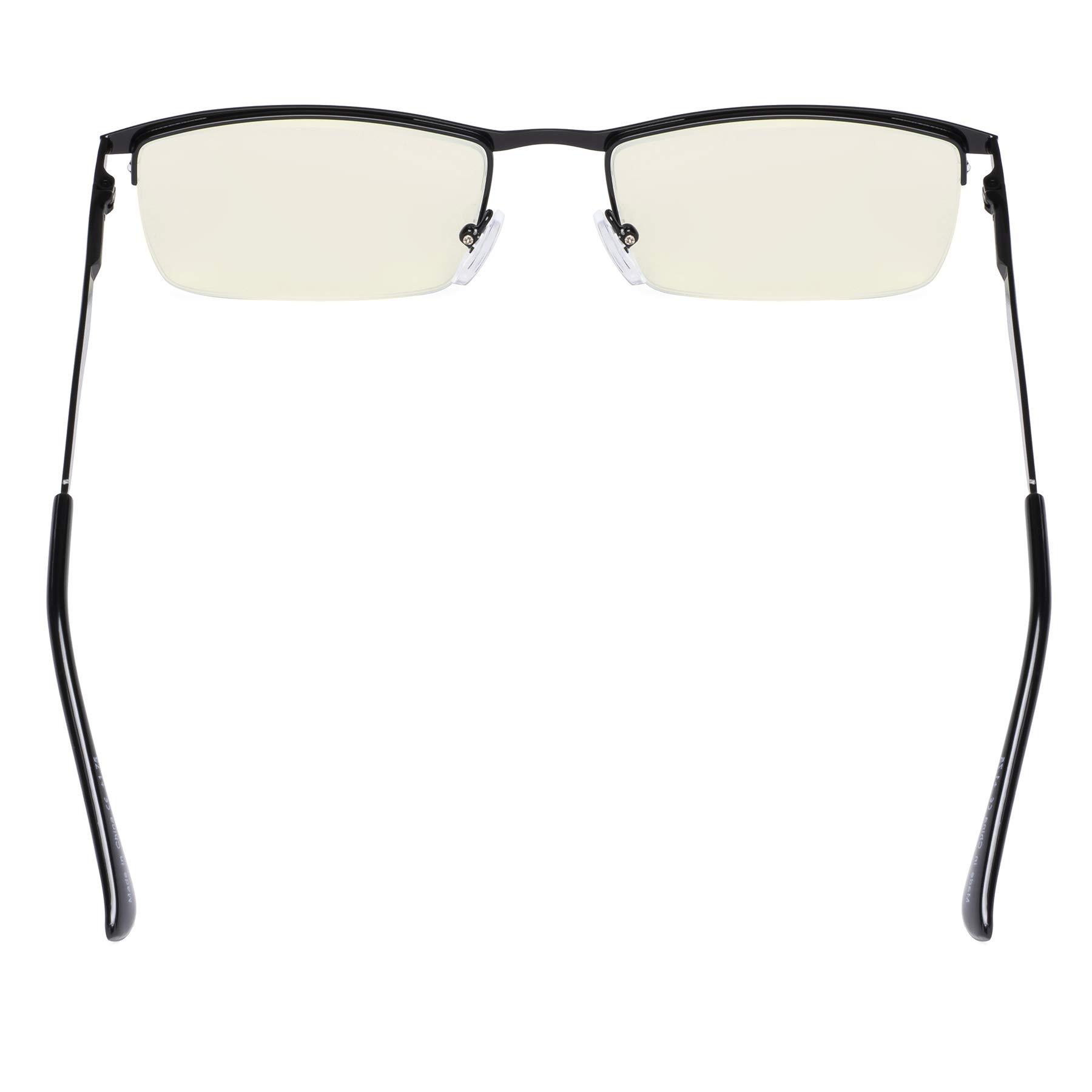 CessBlu CessBlu UV Protection,Anti Blue Rays,Half-rim Computer Reading Glasses (Black) +4.00