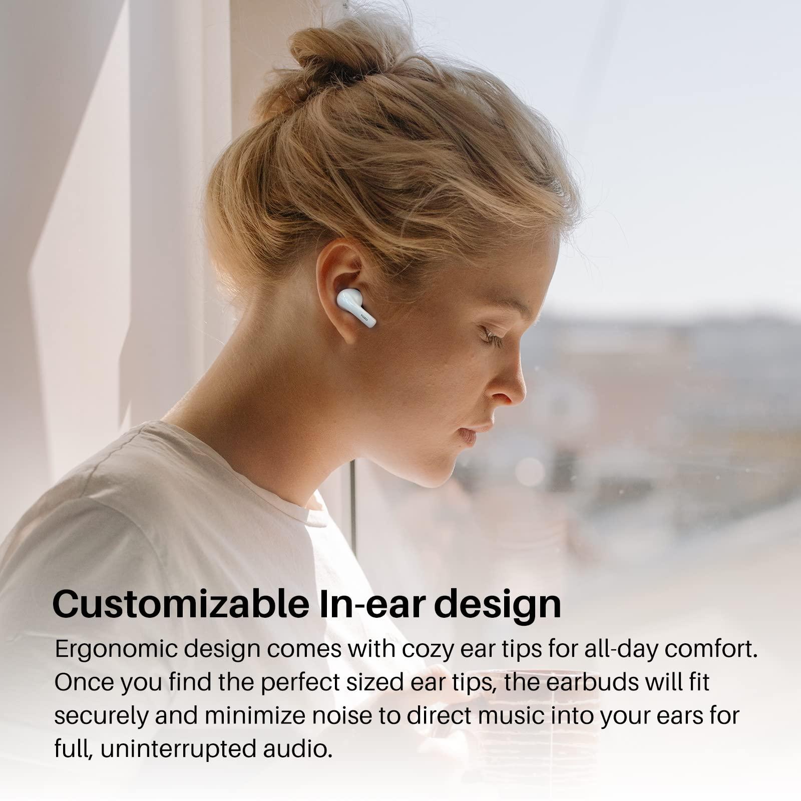 TOZO TOZO A2 Mini Wireless Earbuds Bluetooth 5.3 in Ear Light-Weight Headphones Built-in Microphone, IPX5 Waterproof, Immersive Premium Sound Long Distance Connection Headset with Charging Case, White