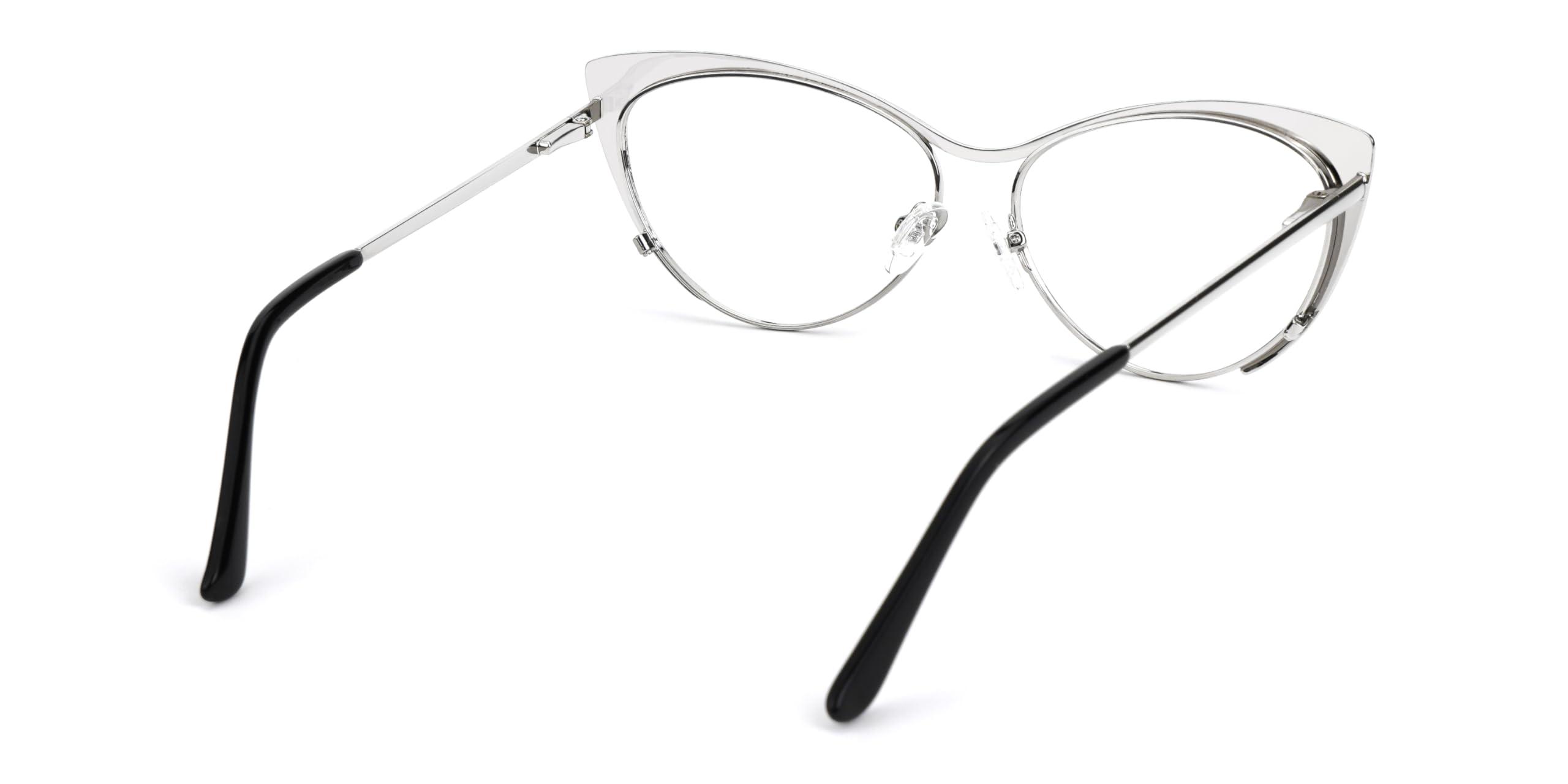 VOOGLAM VOOGLAM Blue Light Glasses for Women Cute Computer Office with Trending Frame Glasses Silver Annabelle VFM0176-01