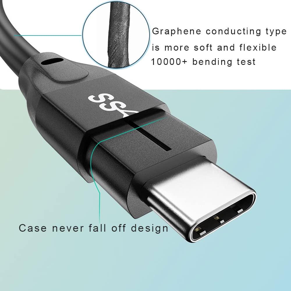 QCEs QCEs USB C 3.1 Gen 2 Cable 15Ft, USB C to C Cable 100W PD Charging 4K Video, 5Gbps Data for Thunderbolt 3/4 Port Compatible with MacBook Pro/Air, Mac Mini, iPhone 15, Galaxy S23, Quest 2