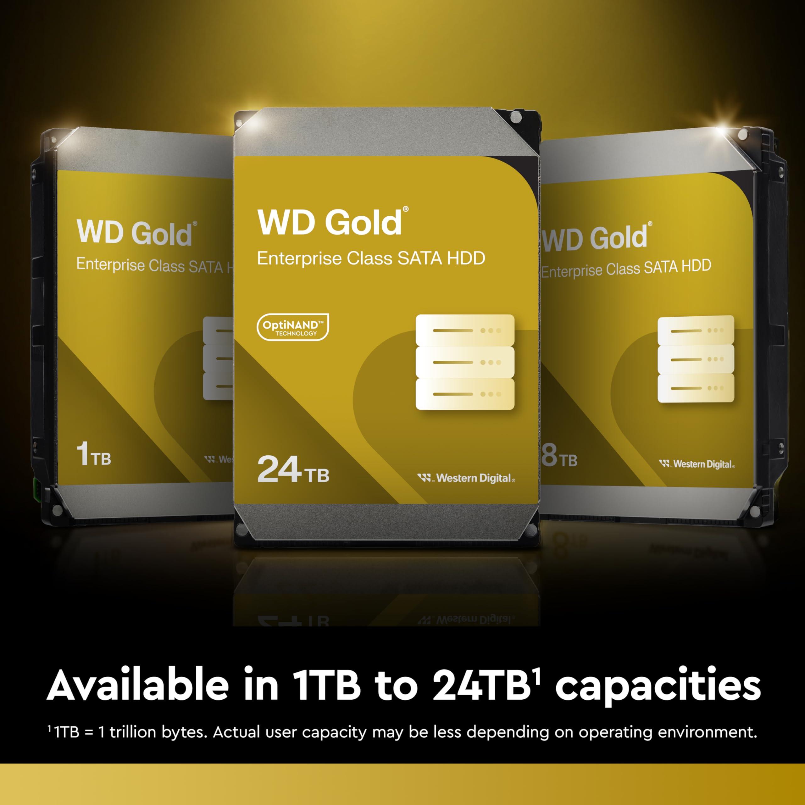 Western Digital Western Digital 12TB WD Gold Enterprise Class Internal Hard Drive - 7200 RPM Class, SATA 6 Gb/s, 512 MB Cache, 3.5" - WD122KRYZ