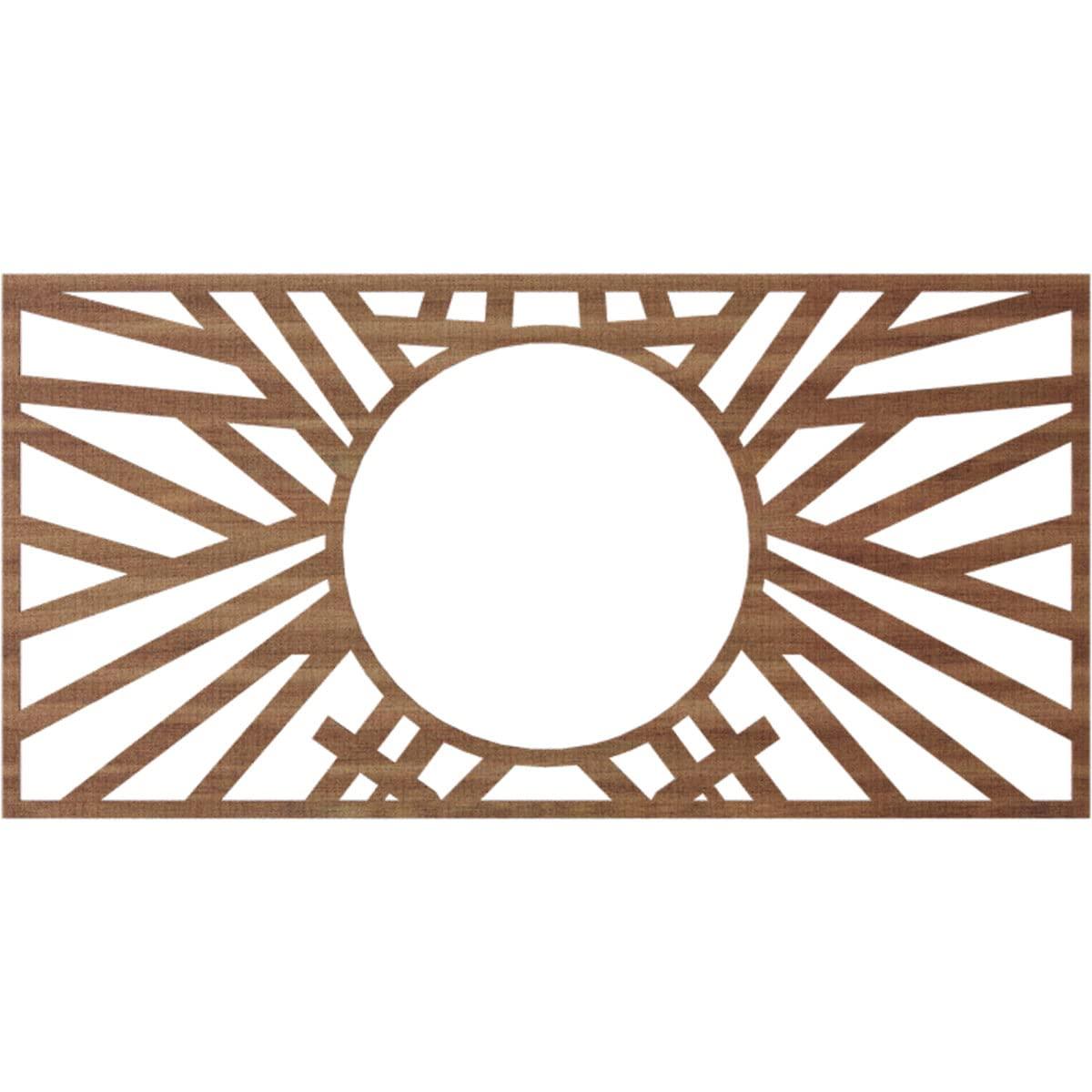Ekena Millwork Ekena Millwork 34"W x 17"H x 12 5/8"ID x 3/8"T Hoover Wood Fretwork Pierced Ceiling Medallion, Walnut
