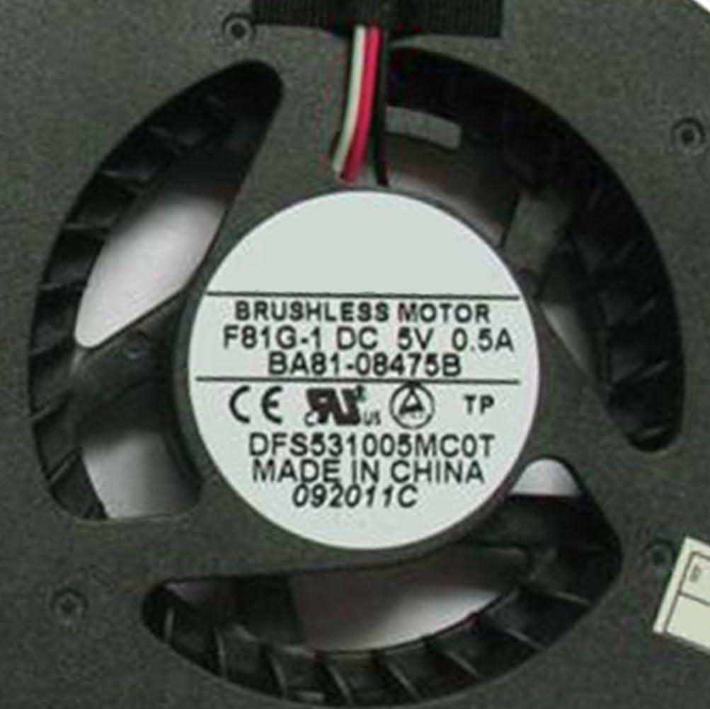 QHMLMJT DFS531005MC0T F81G-1 BA81-08475B CPU Cooling Fan Replacement for Samsung P530 R523 R525 R528 R530 R538 R540 R580 RV508 Laptop 5V 0.5A 4PIN 3Wire
