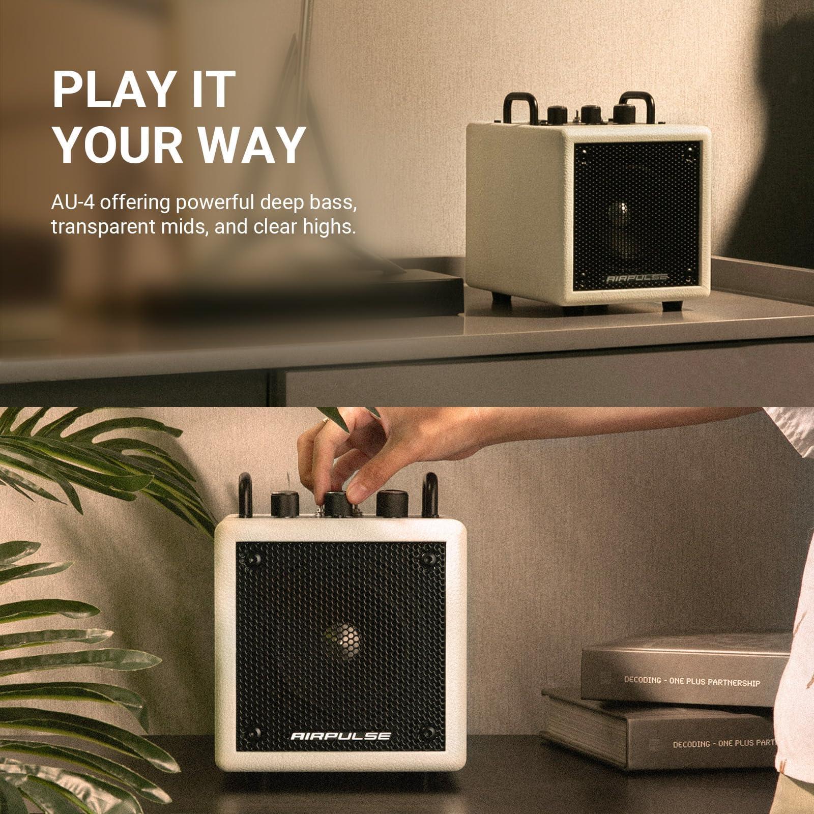 Airpulse AirPulse Wireless Bluetooth Home-use Speaker, Compact Speakers with AUX/LINE Input for Home Office - White