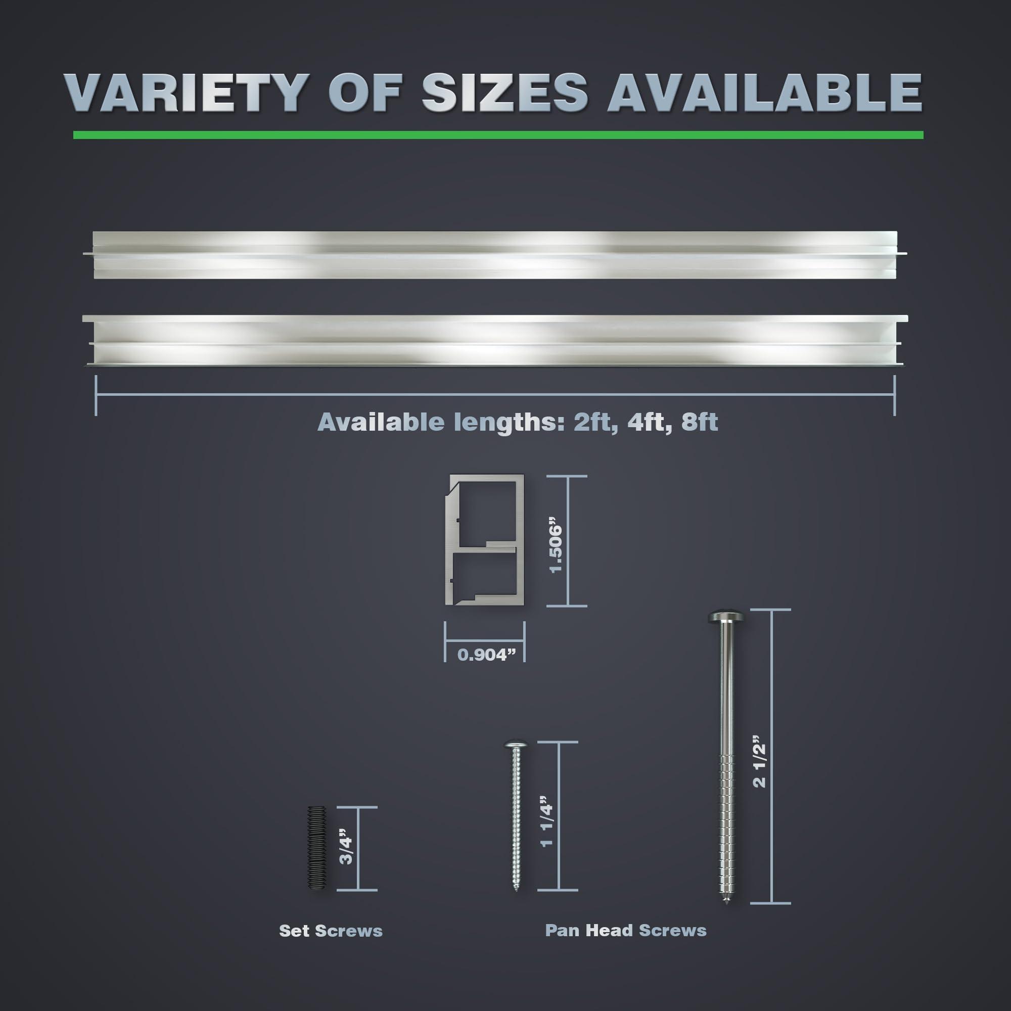 HOVR Hovr Solutions Classic 23.75 (2-Foot), Aluminum Floating Shelf Bracket System, 300LB Load Capacity, Hidden Support Bracket Up to 31 Shelf, 3-Pack