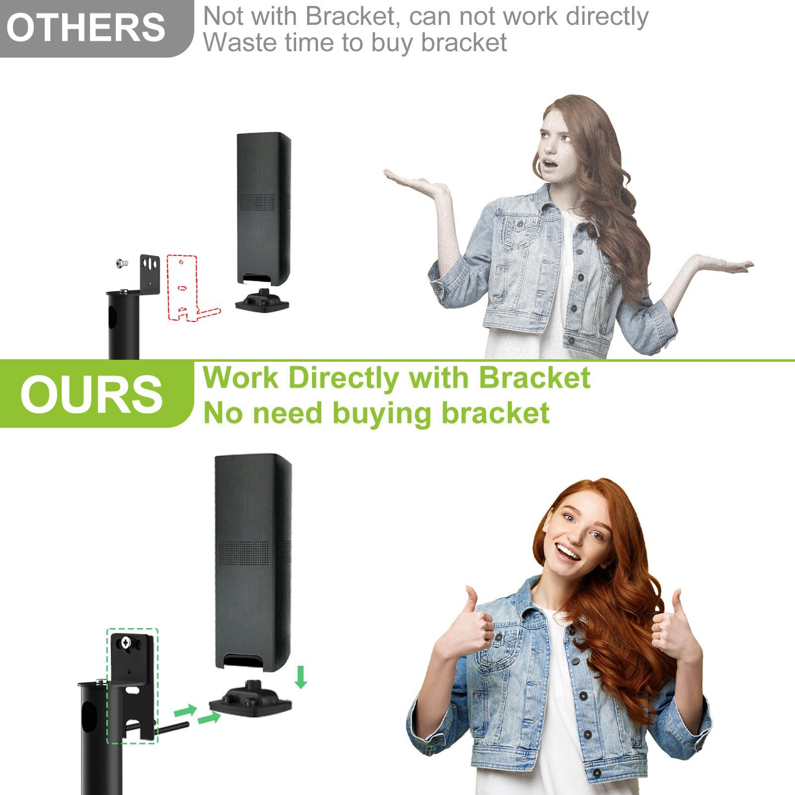 Varghesyla Pack of 2 Adjustable Stand for Bose Speaker Stand, for Bose OmniJewel Lifestyle 650, Surround Speaker 700, Surround Sound Speaker Stand for Bose Omnijewel Speaker Stands with OmniJewel Bracket