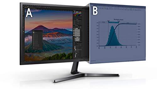 SAMSUNG SAMSUNG 34-Inch SJ55W Ultrawide Gaming Monitor (LS34J550WQNXZA) 75Hz Refresh, WQHD Computer Monitor, 3440 x 1440p Resolution, 4ms Response, FreeSync, Split Screen, HDMI, Black