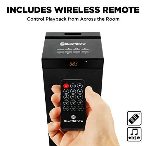 GOgroove GOgroove Bluetooth Tower Speaker with Subwoofer Built in - Floorstanding Home Speaker with Powerful Bass and Dual Drivers, 120W Peak Power, MP3 3.5mm Aux, USB 2.0 Port Flash Drive, FM Radio (Single)