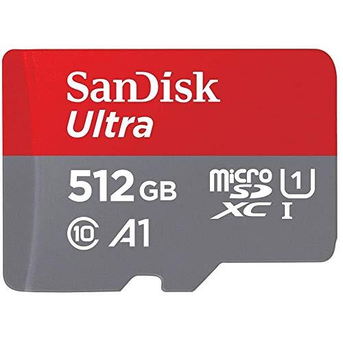 SanDisk SanDisk 512GB Micro SD Card Class 10 Ultra Works with Compatible Android Phones, Galaxy Tablets, Nintendo Switch, Drones, Action Cam - Bundle with 1 Everything But Stromboli Memory Card Reader